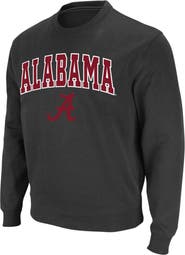 COLOSSEUM Men's Colosseum Charcoal Alabama Crimson Tide Arch & Logo Crew Neck Sweatshirt