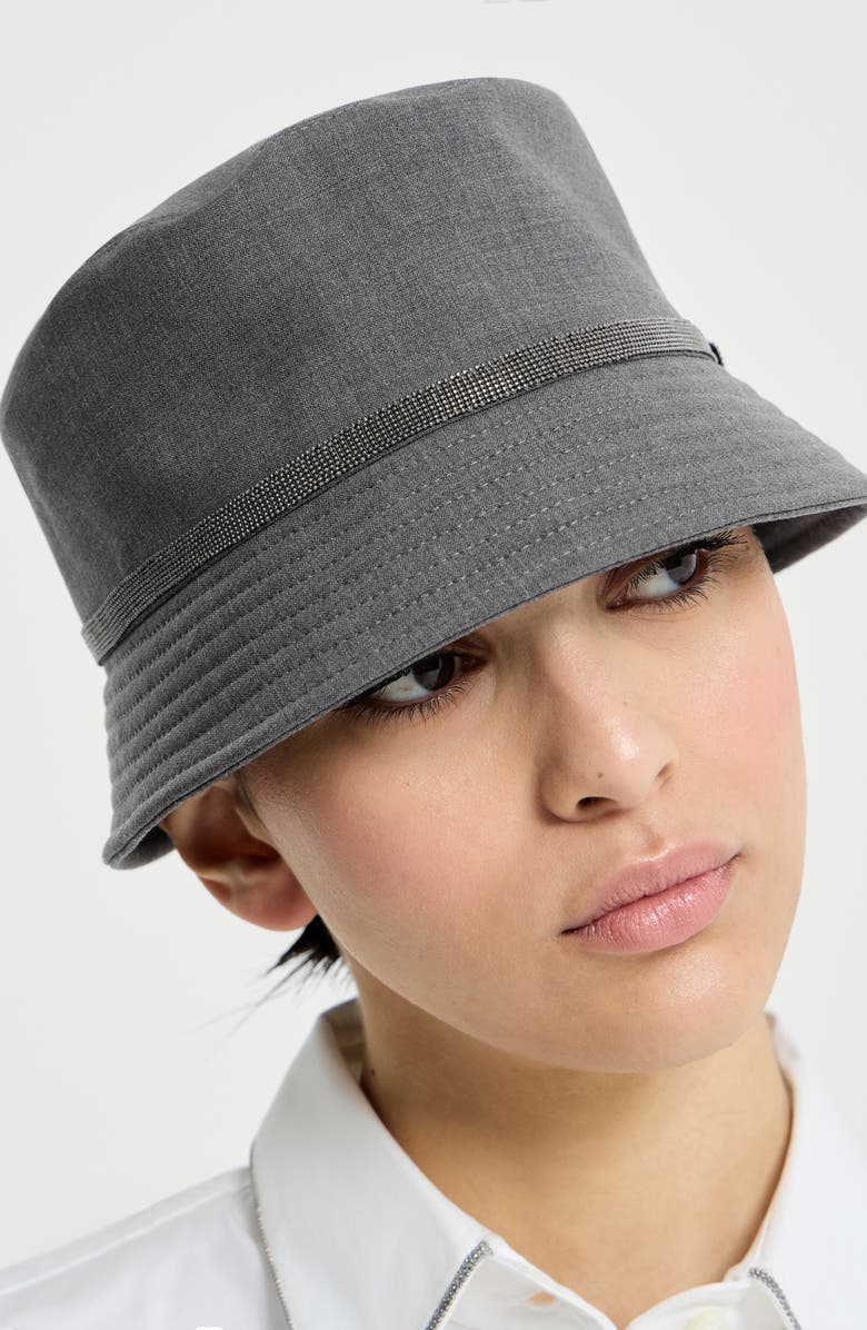 Brunello Cucinelli Bucket hat, Alternate, color, Dark Grey
