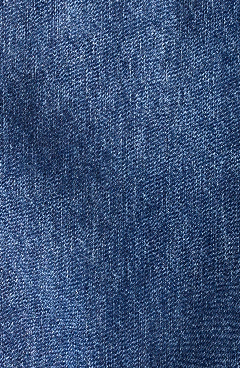 McQueen High-Low Denim Jacket, Alternate, color,