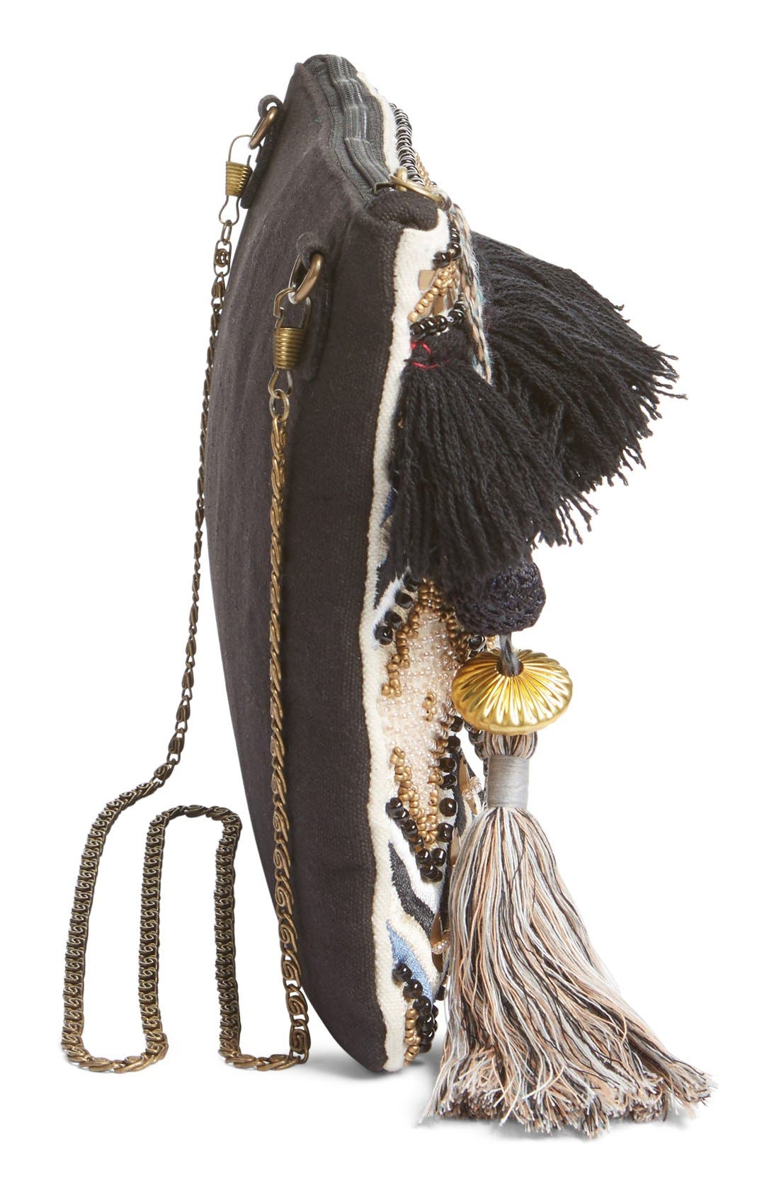 STEVEN by Steve Madden Jsuzzana Fringe Clutch, Alternate, color, 