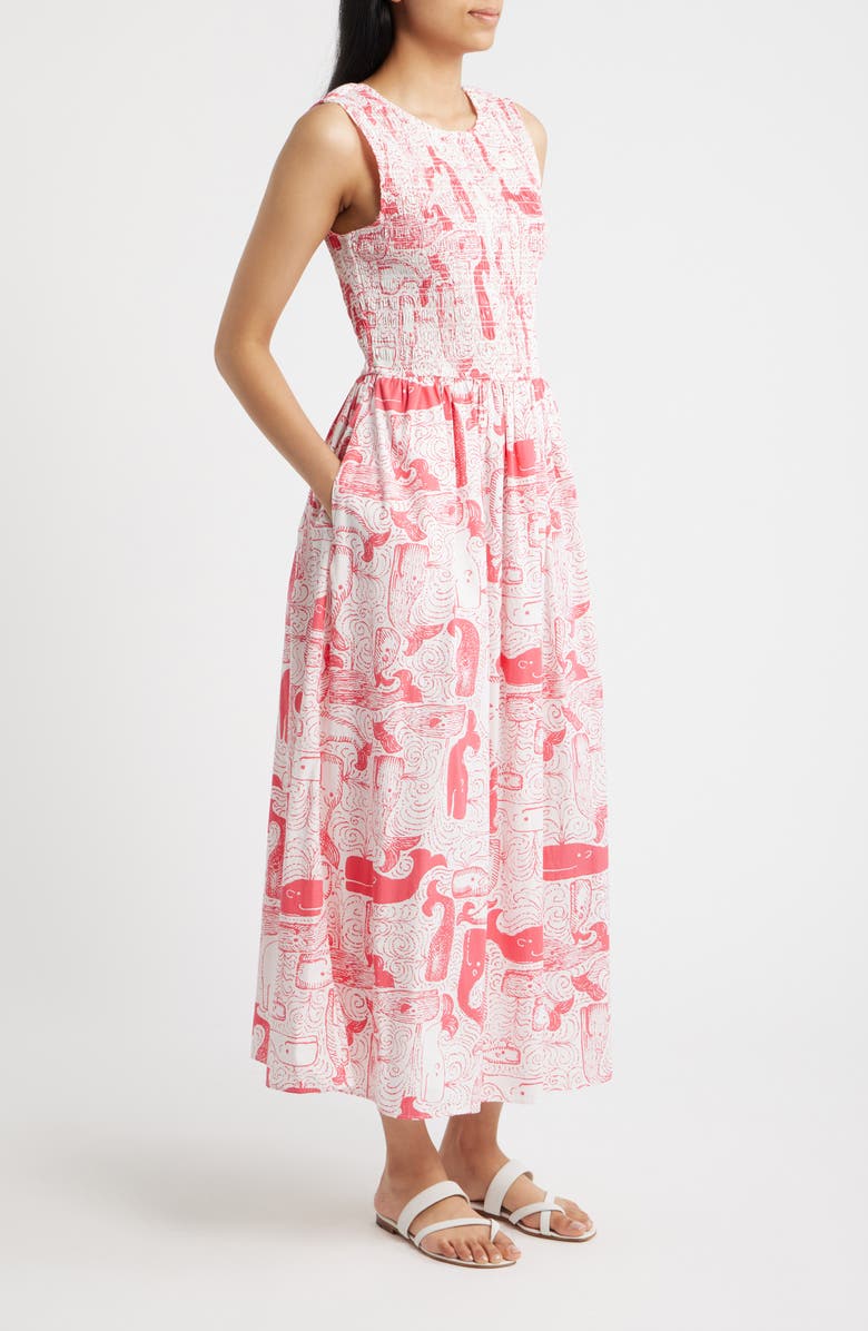 Lilly Pulitzer<sup>®</sup> Daisey Smocked Sleeveless Midi Dress, Alternate, color, Paradise Punch