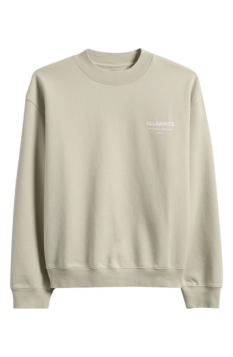AllSaints Dreamer Oversize Cotton Fleece Crewneck Sweatshirt, Main, color, Powdered Green