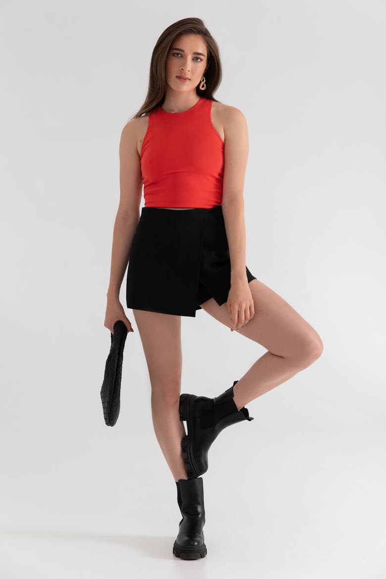 The Cupro Sculpt Racerback Crop Tank, Alternate, color, CHERRY