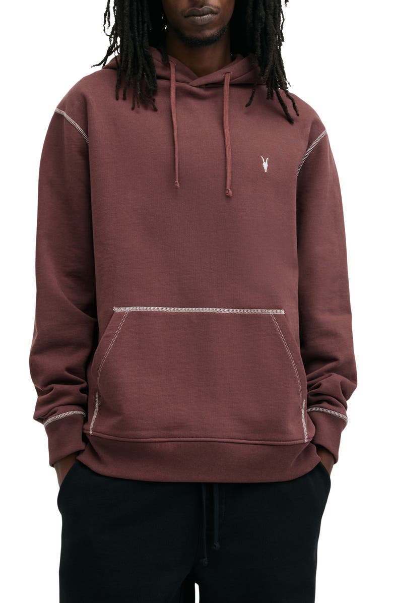 AllSaints Amir Oversize Pullover Hoodie, Main, color,