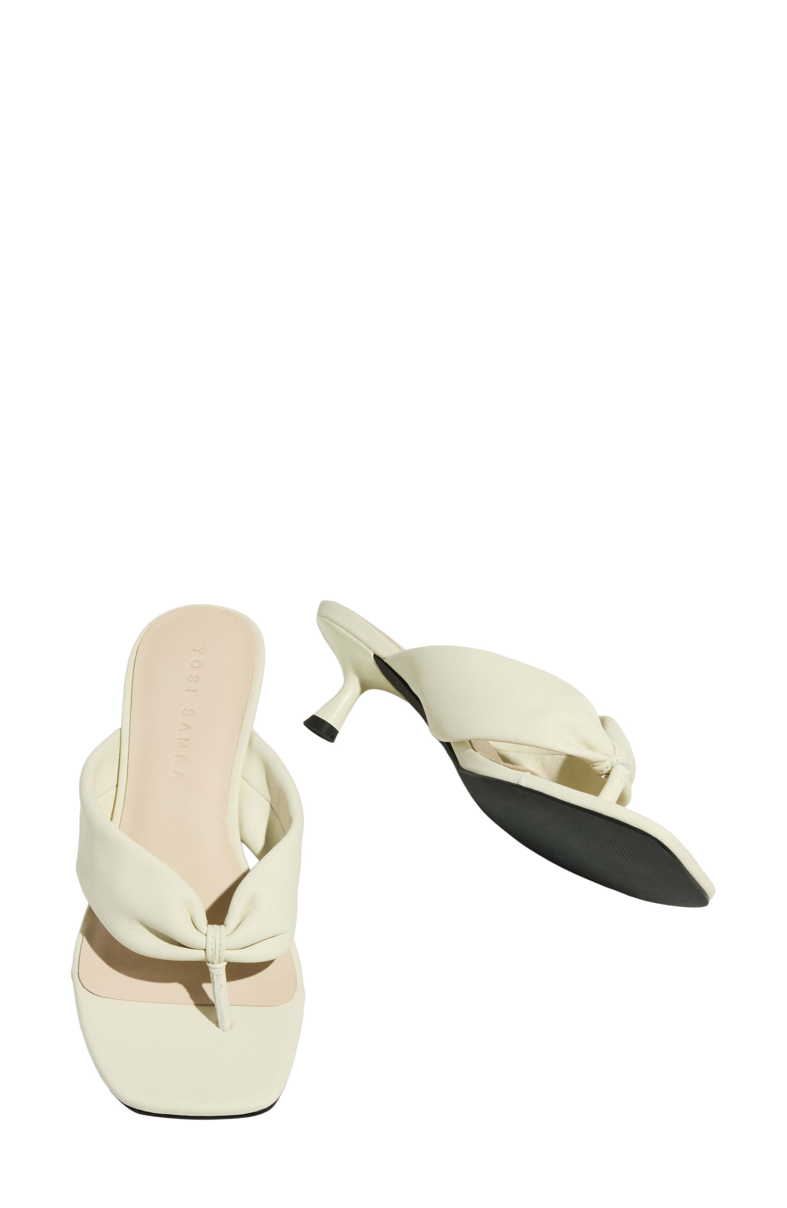 Eva Thong Kitten Heel Sandal, Alternate, color, CREAM