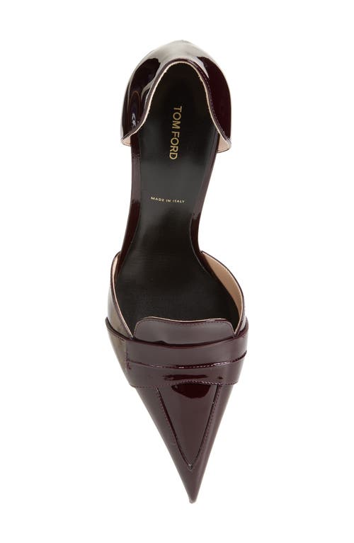 Tom Ford D'orsay Loafer Pointed Toe Pump In Red