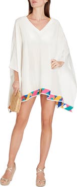VALIMARE Bandage Hem Chiffon Cover-up Poncho