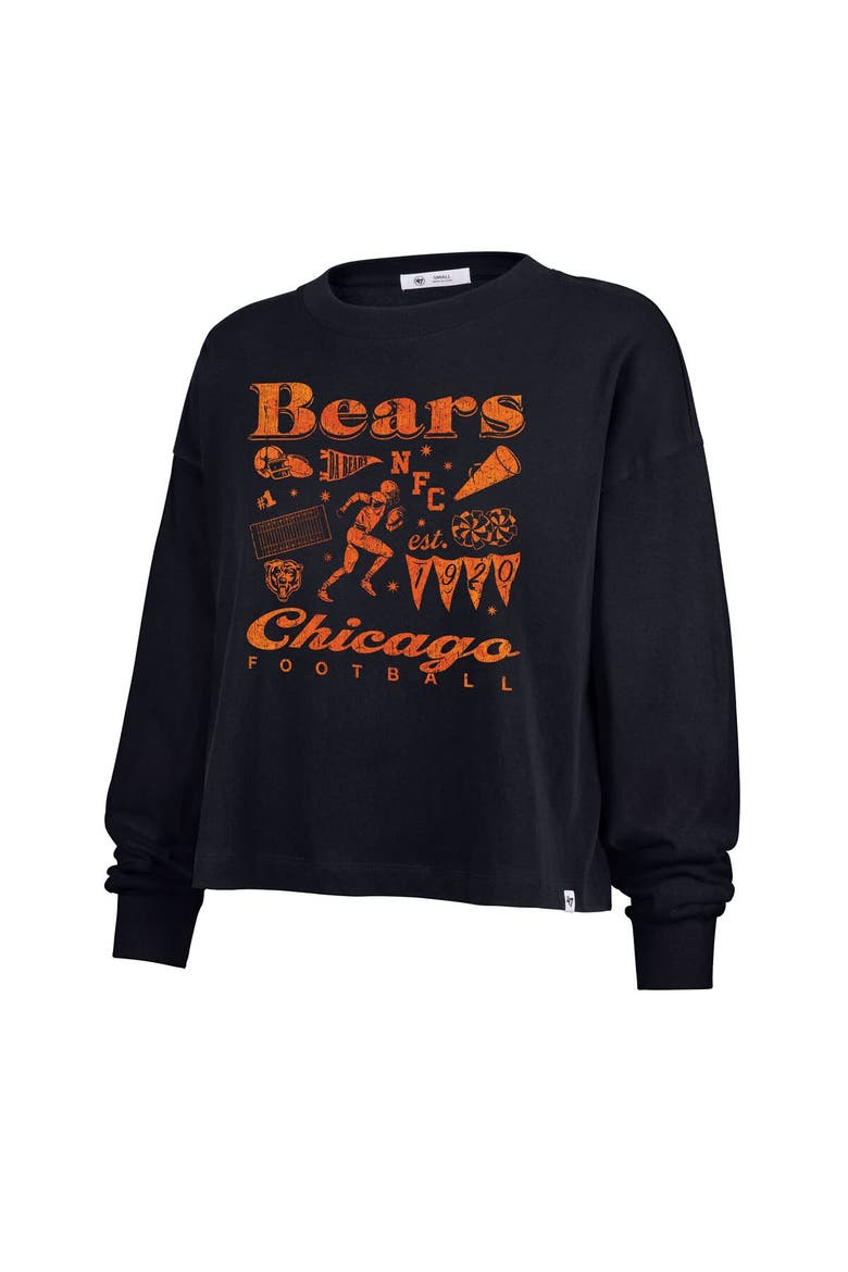 Women's '47 Navy Chicago Bears Team Collage Sydney Long Sleeve T-Shirt, Alternate, color, Navy