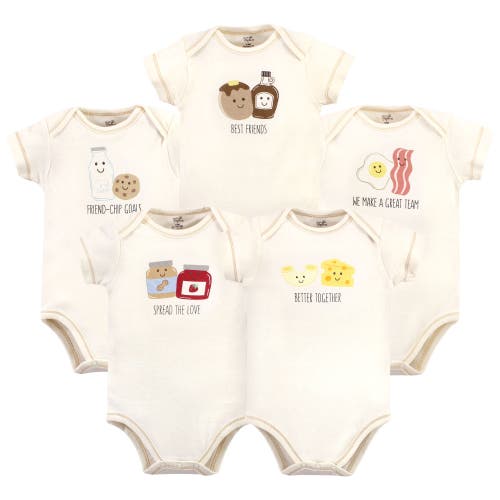 Touched By Nature Organic Cotton Bodysuits In Neutral