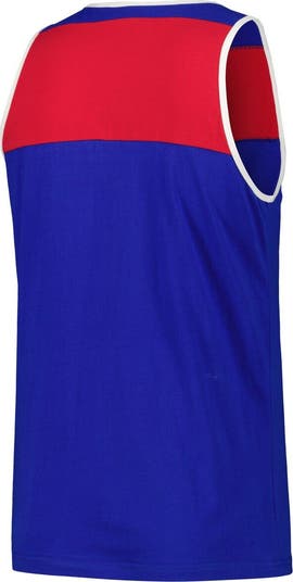 売れ筋商品|||ミッチェル&ネス カットソー トップス レディース Men's , Red New York Giants Heritage Colorblock Tank Top , Red Men's Mitchell & Ness Royal/Red New York Giants Heritage