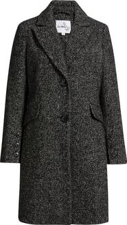 Sam Edelman Reefer Single Breasted Wool Blend Twill Jacket