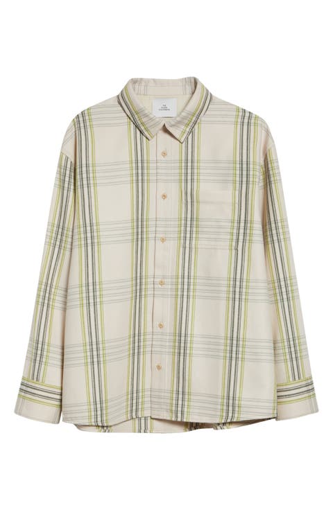 Cashlite Plaid Wool & Cashmere Overshirt