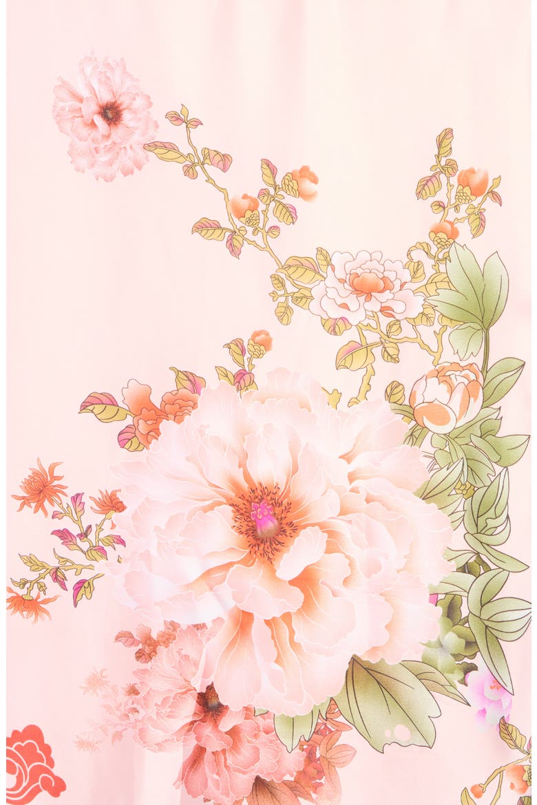 Floral Print Scarf, Alternate, color, PINK