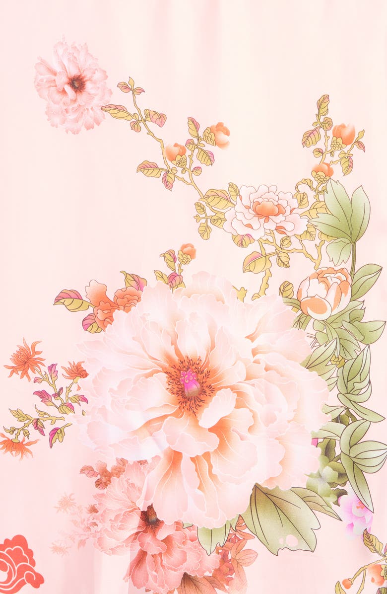 La Fiorentina Floral Print Scarf, Alternate, color, Pink