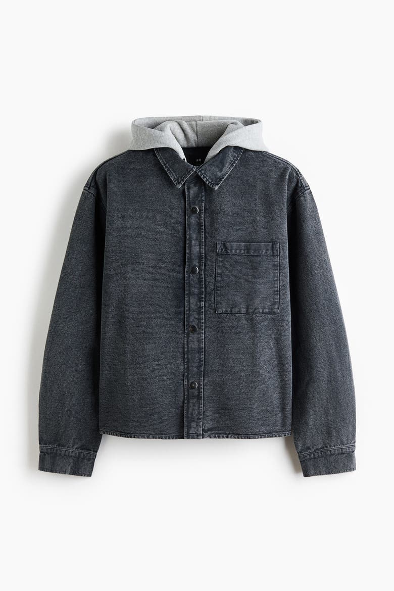 Hooded Overshirt, Alternate, color, Dark denim gray