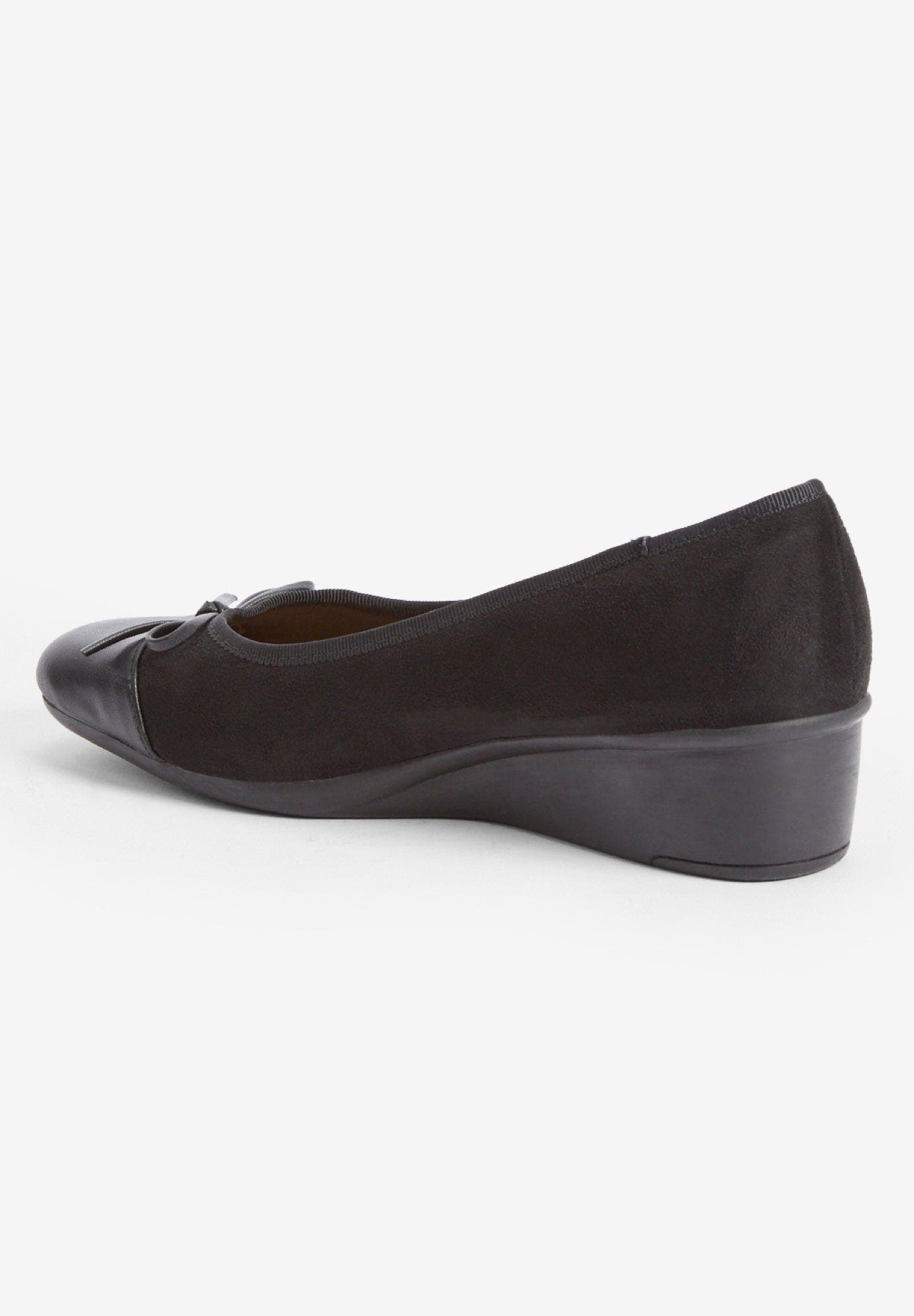 Comfortview The Jade Slip On Wedge, Alternate, color, Black
