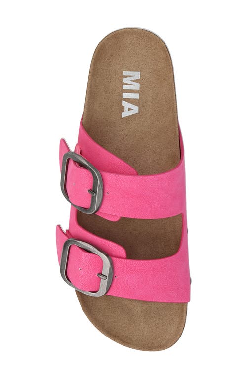 Mia Qianna Two Strap Sandal In Hot Pink
