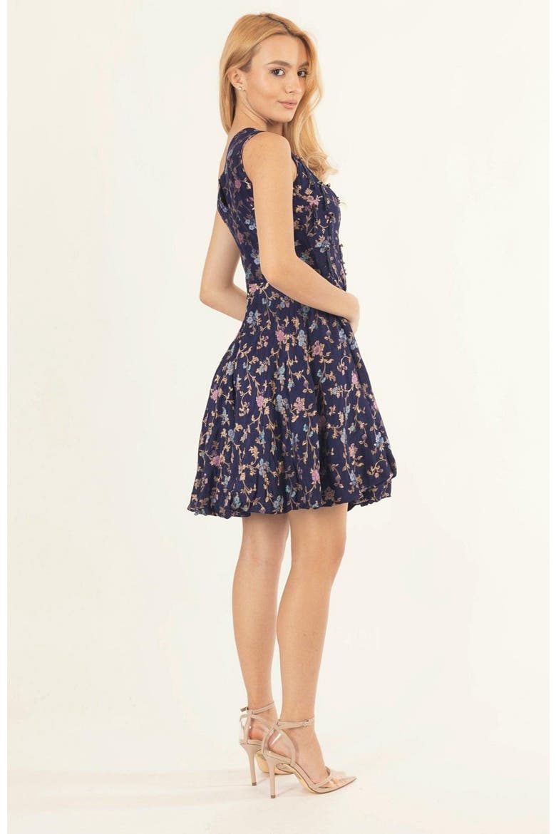 Azurine Blue One Shoulder Short Dress, Alternate, color, Blue