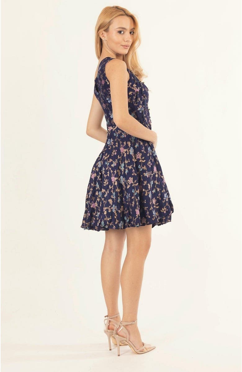 RAAS Azurine Blue One Shoulder Short Dress, Alternate, color, Blue