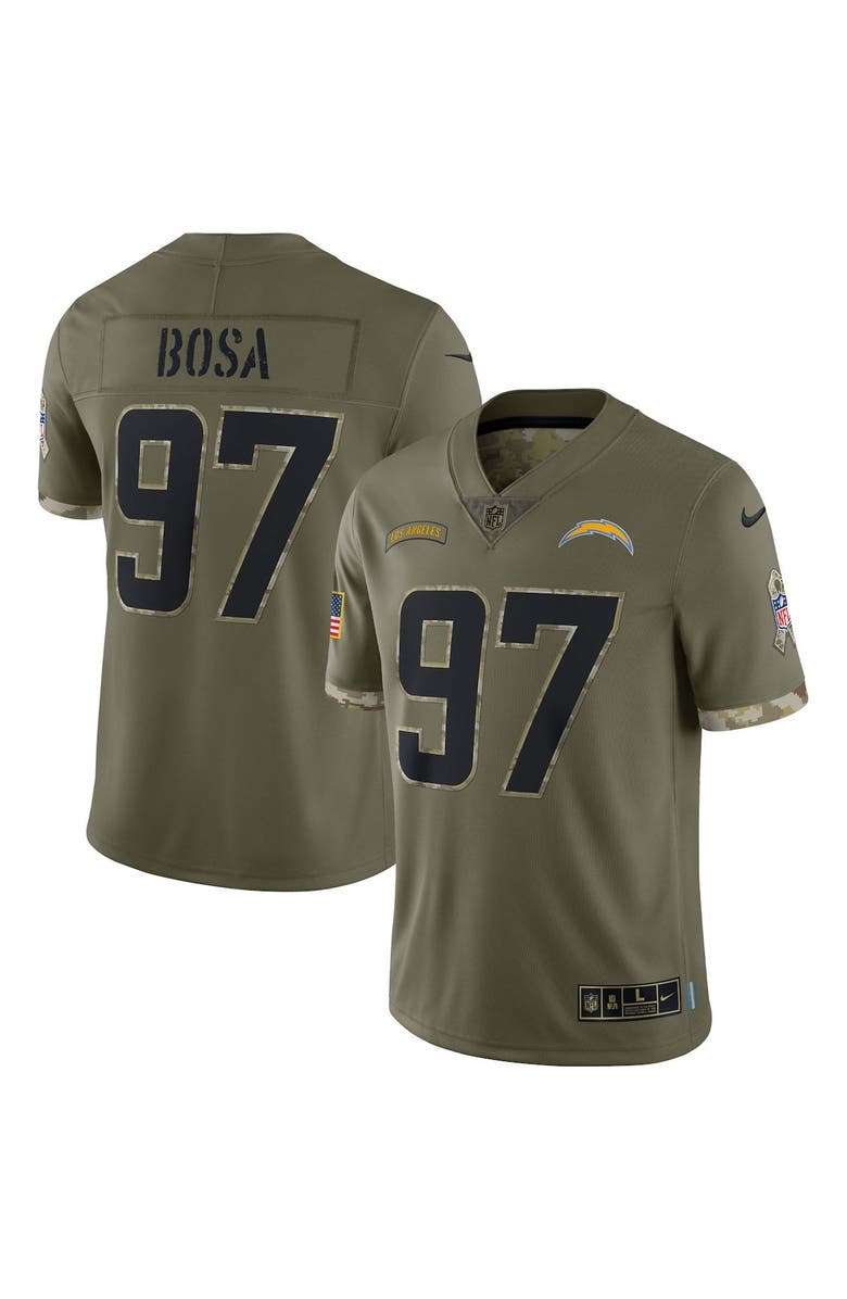 Nike Men's Nike Joey Bosa Olive Los Angeles Chargers 2022 Salute To Service Limited Jersey, Alternate, color,