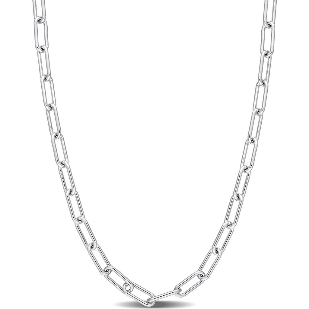 Delmar Paperclip Chain Necklace In Metallic