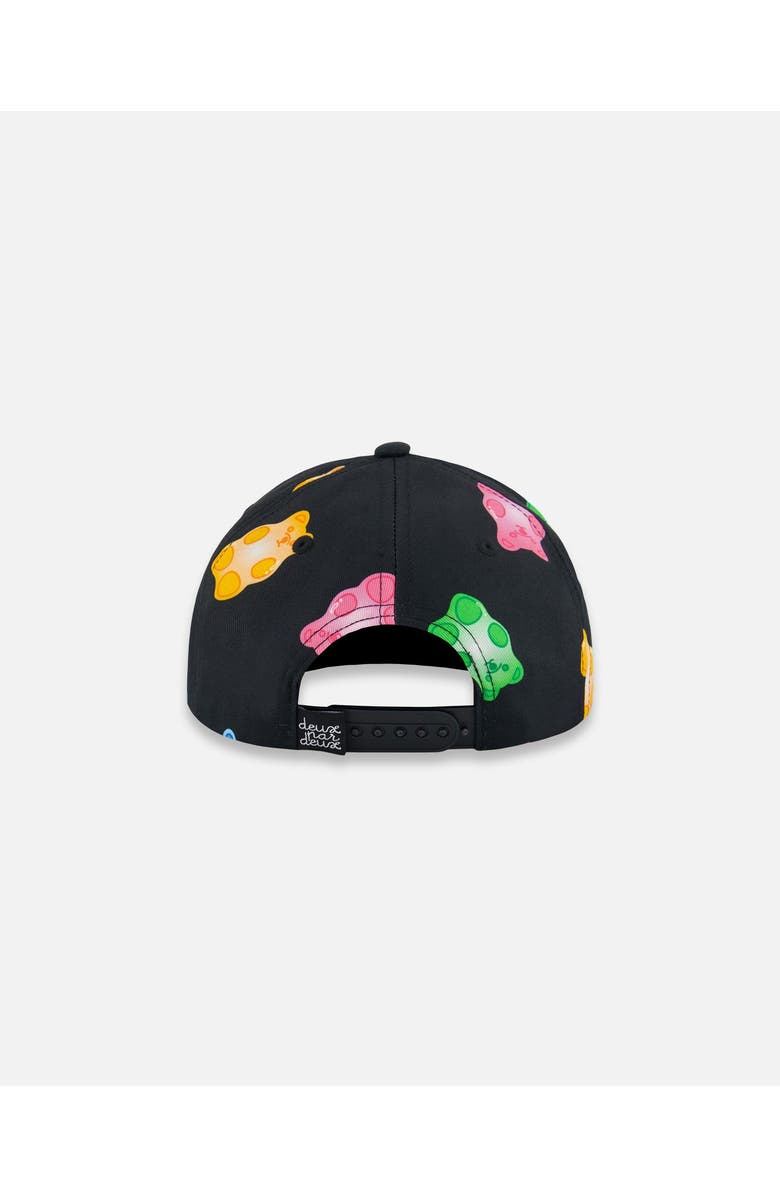 Deux par Deux Baby Girl's Printed Cap Black And Multicolored Gummies, Alternate, color, 