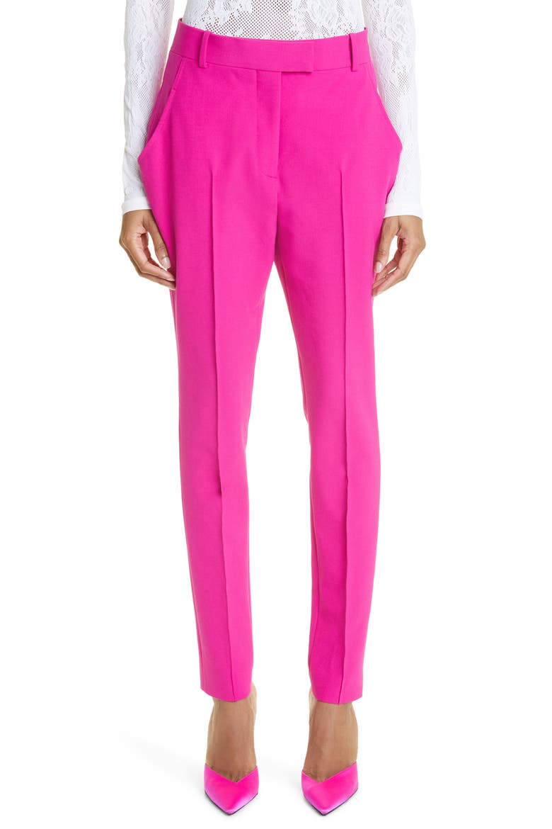 Berry Tailored Pants, Main, color, SUPER PINK