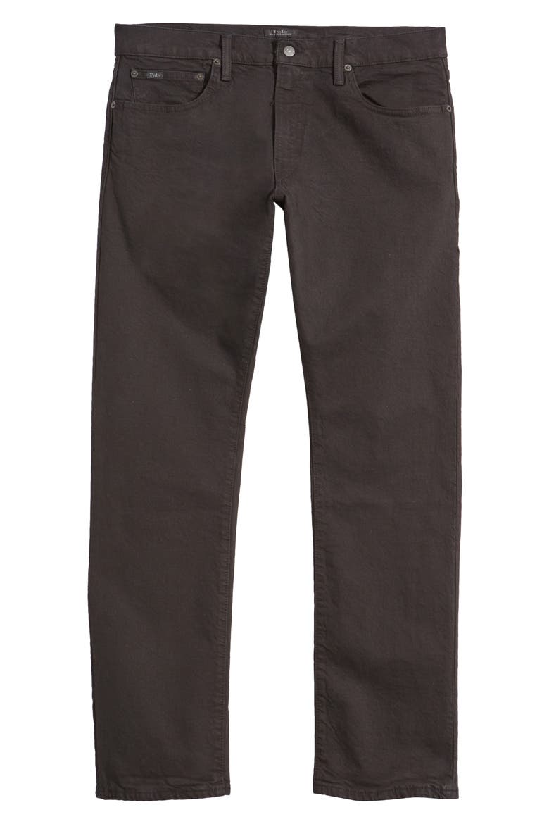 Varick Slim Straight Leg Stretch Five Pocket Pants, Alternate, color, BLACK STRETCH