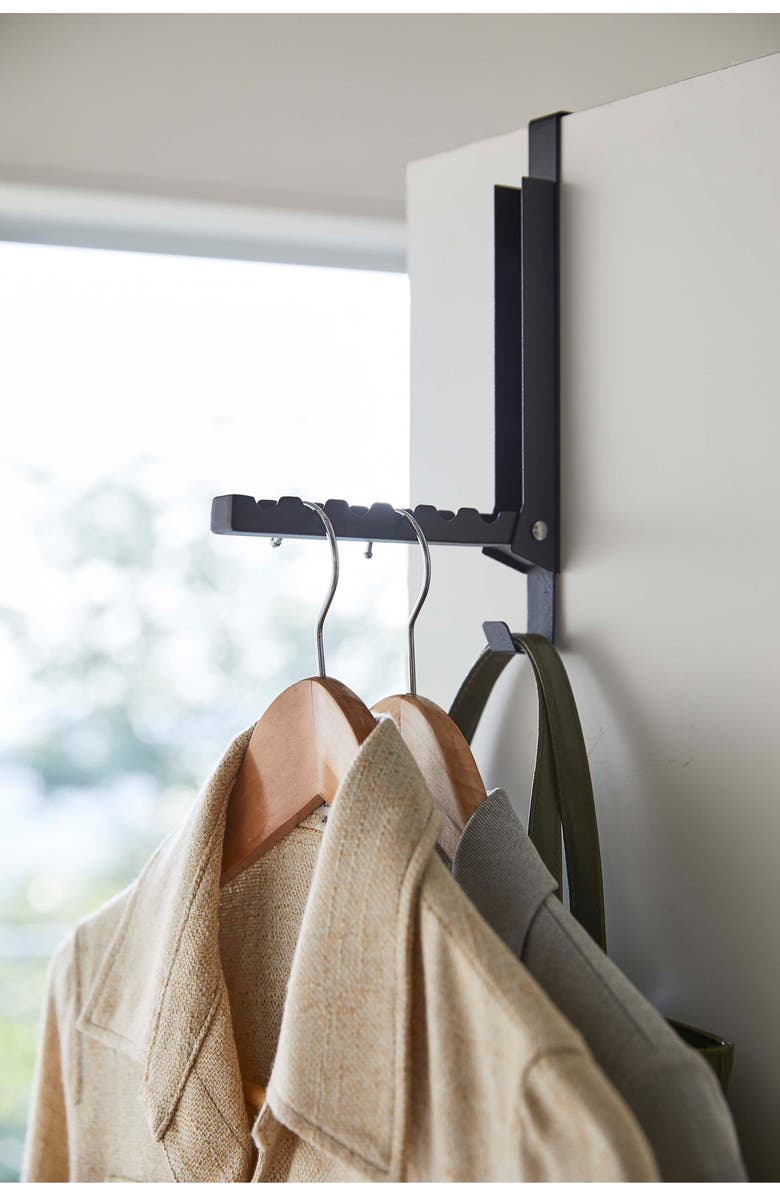 Yamazaki Over the Door Hook, Alternate, color, Black