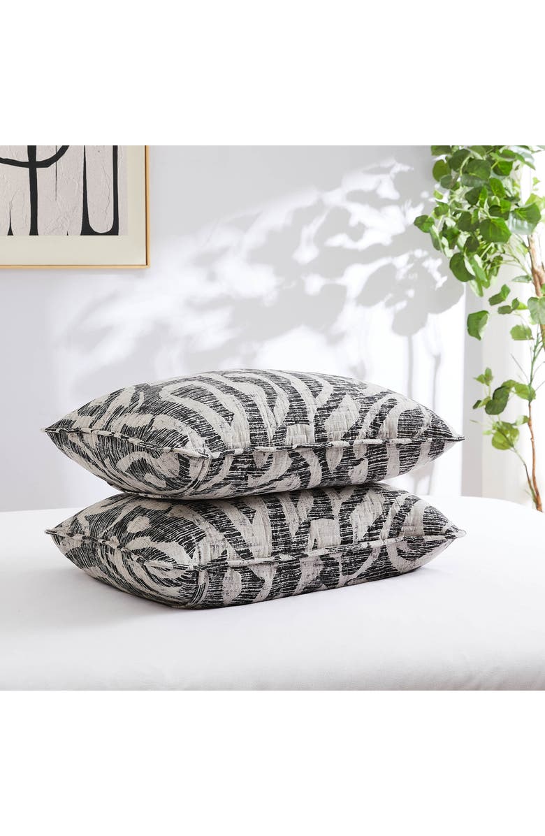 SOUTHSHORE FINE LINENS Khari Quilt & Sham Set, Alternate, color, Charcoal