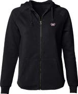 Dalix Bow Fleece Zip Hoodie