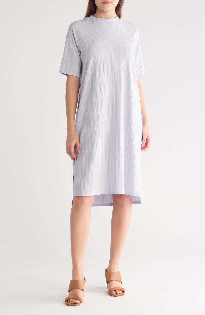Eileen Fisher Mock Neck Rib Dress, Main, color, 