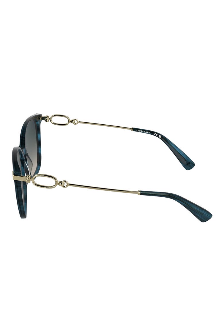 Foulonn 55mm Gradient Modified Rectangular Sunglasses, Alternate, color, STRIPED BLUE