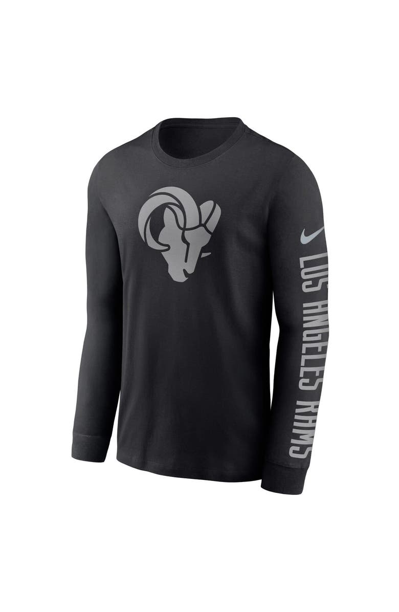 Nike Men's Nike Black Los Angeles Rams RFLCTV Name and Logo T-Shirt, Alternate, color, 
