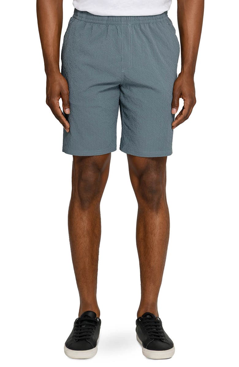 W.R.K Slim Fit Drawstring Seersucker Shorts, Main, color, Blue
