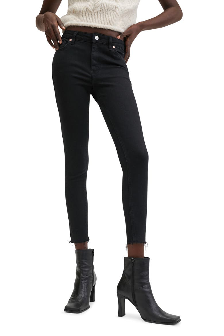 Crop Skinny Leg Jeans, Main, color, BLACK DENIM