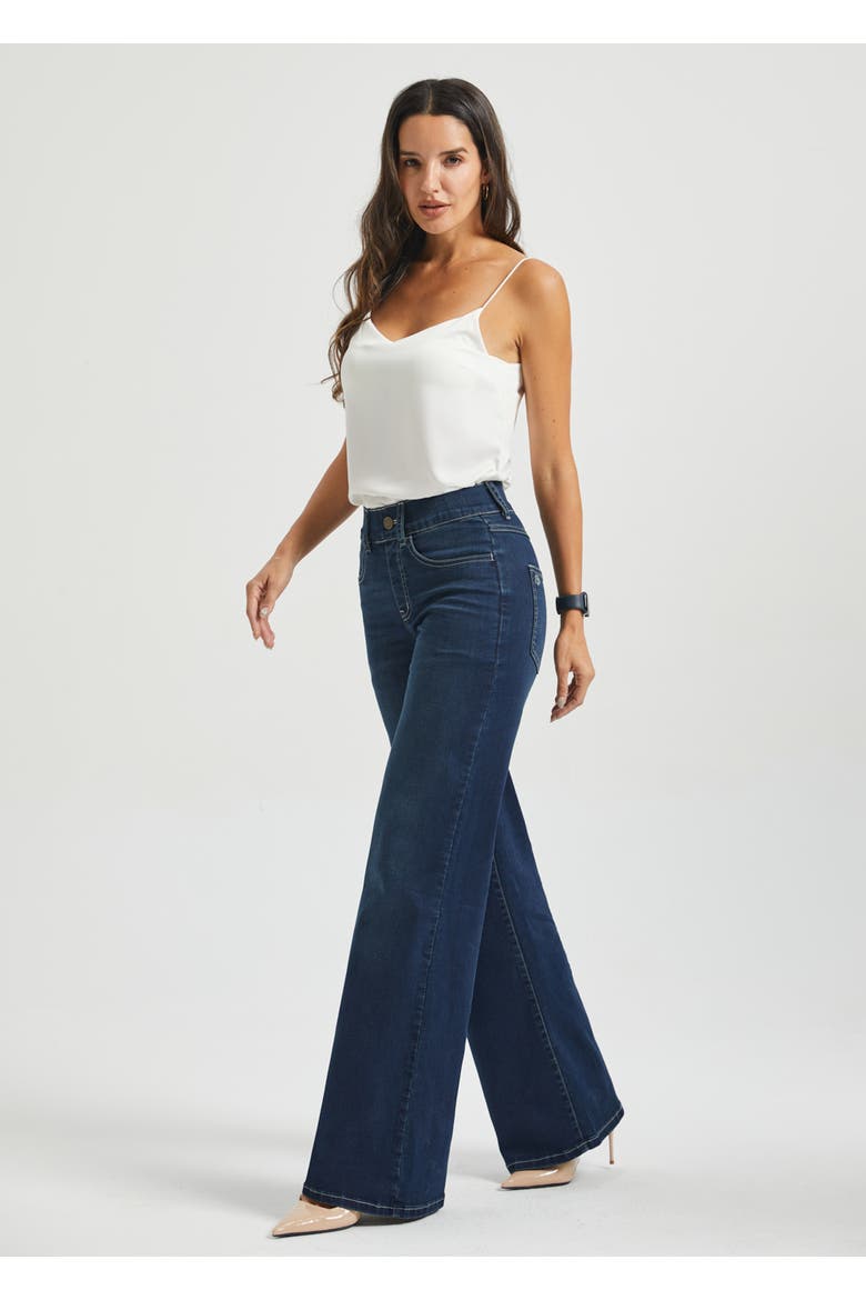 Signature Mid-Rise Stretch Denim | Wide Leg Jeans, Alternate, color, Roma Wash