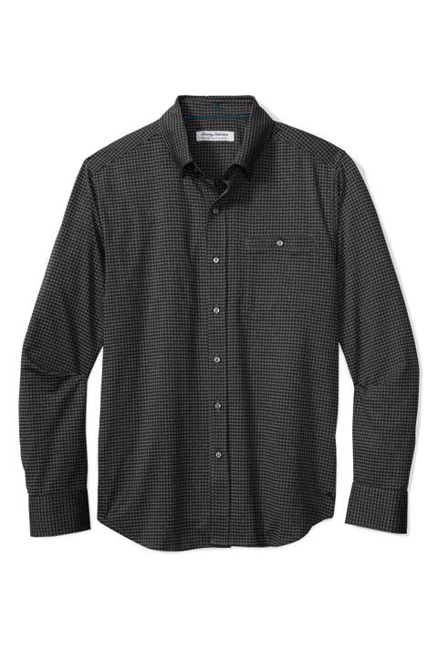 San Sebastian Microcheck IslandZone® Button-Up Shirt (Big & Tall)