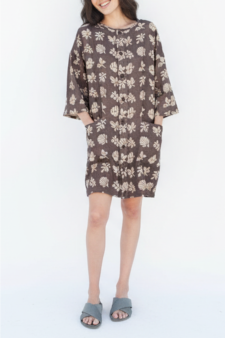 Nova Reversible Shift Dress, Main, color, Botanical