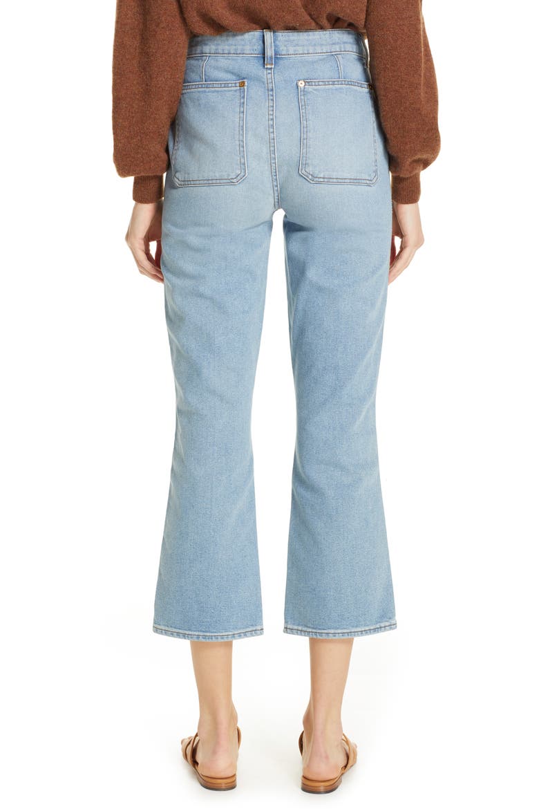 Rachel Patch Pocket Crop Flare Jeans, Alternate, color, AUSTIN