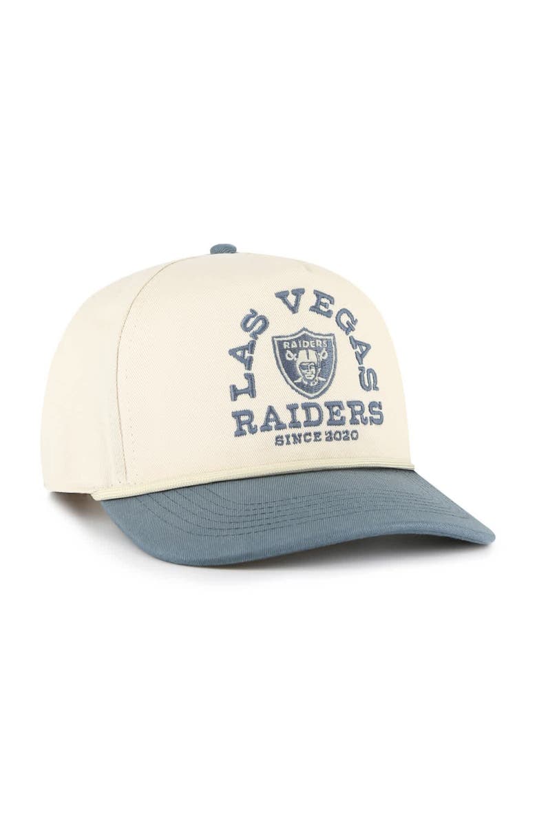'47 Men's '47 Cream Las Vegas Raiders Ranchero Hitch Adjustable Hat, Alternate, color, 