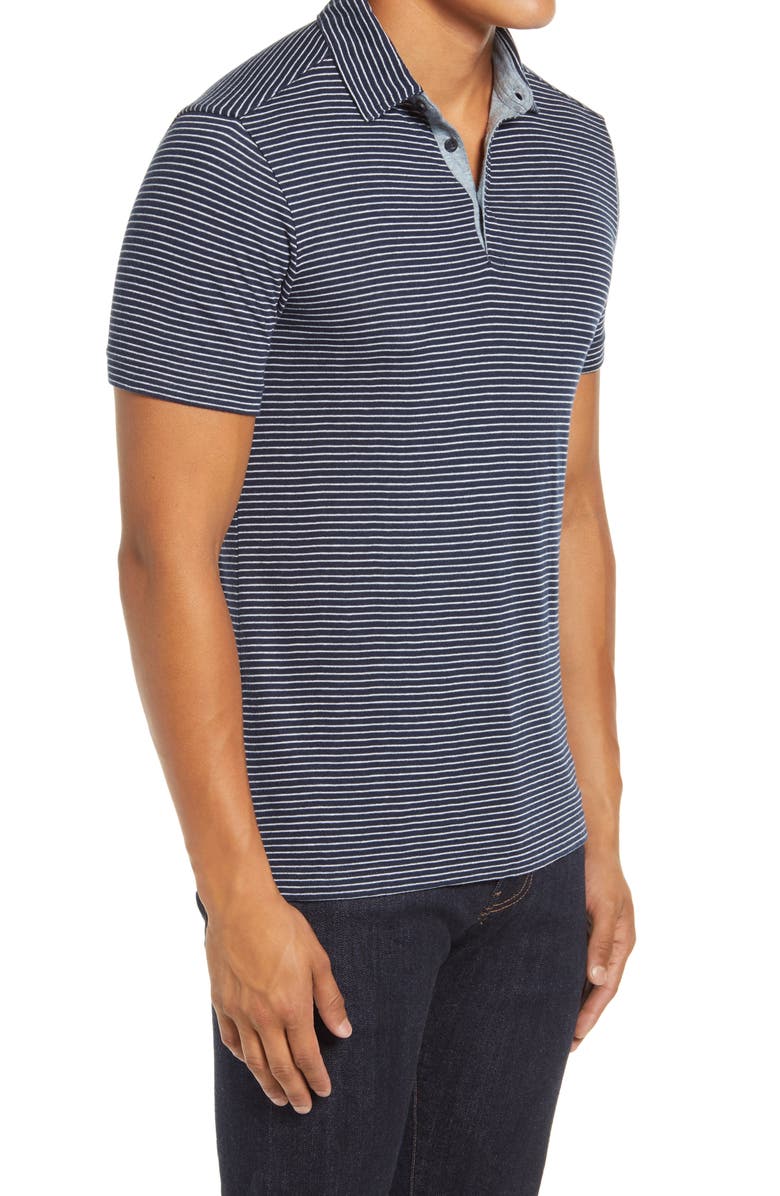 1901 Pinstripe Short Sleeve Polo, Alternate, color, 