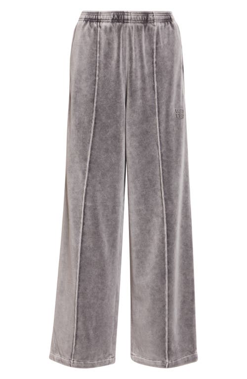 Alexander Wang Ombré Velour Track Pants In Gray
