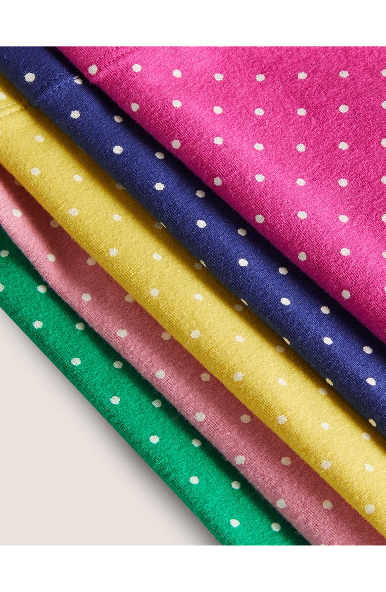 Mini Boden Kids' Polka Dot Assorted 5-Pack Cotton Leggings, Alternate, color, 