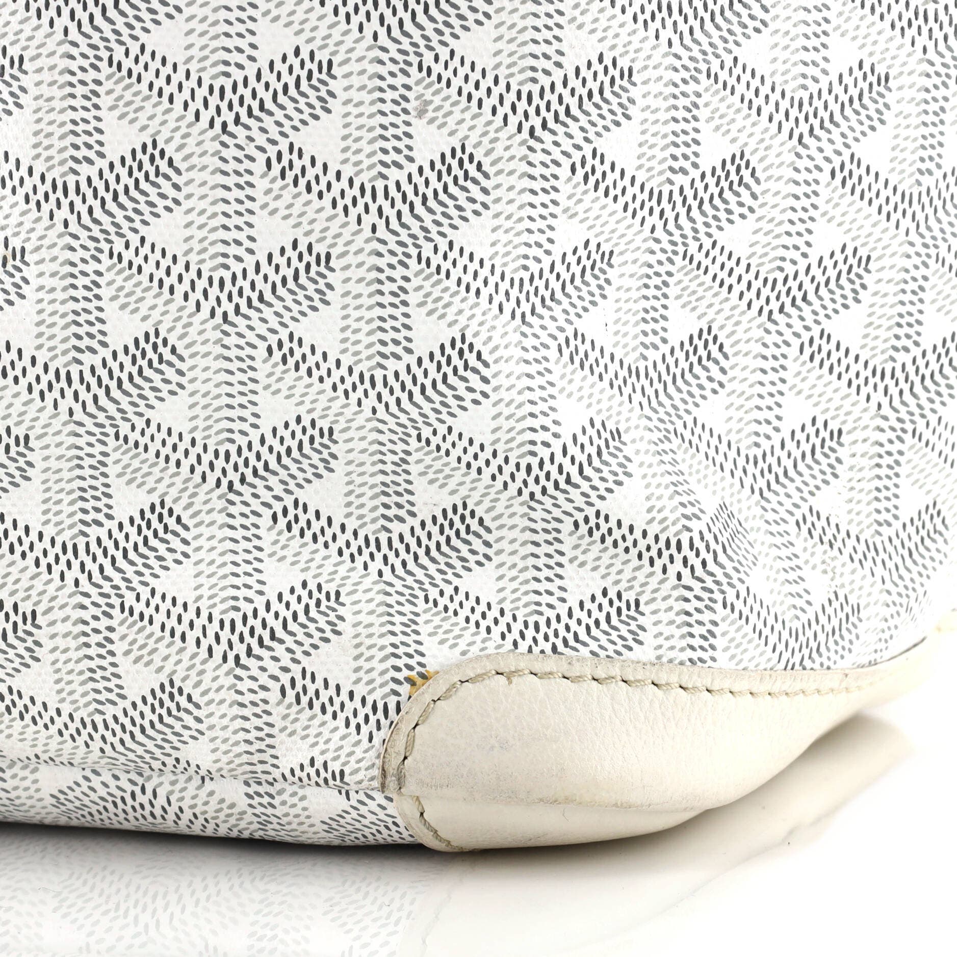 Pre-Owned Goyard Artois Tote Coated Canvas MM, Alternate, color, White