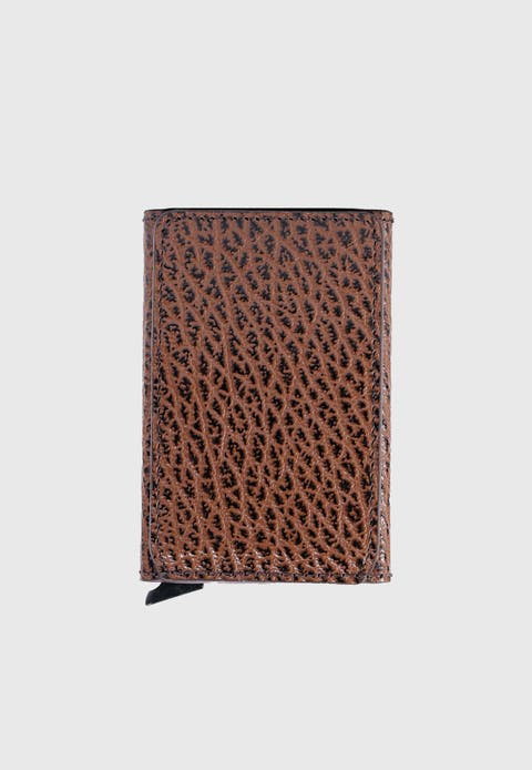 Genuine Leather Venous Pattern Card Holder