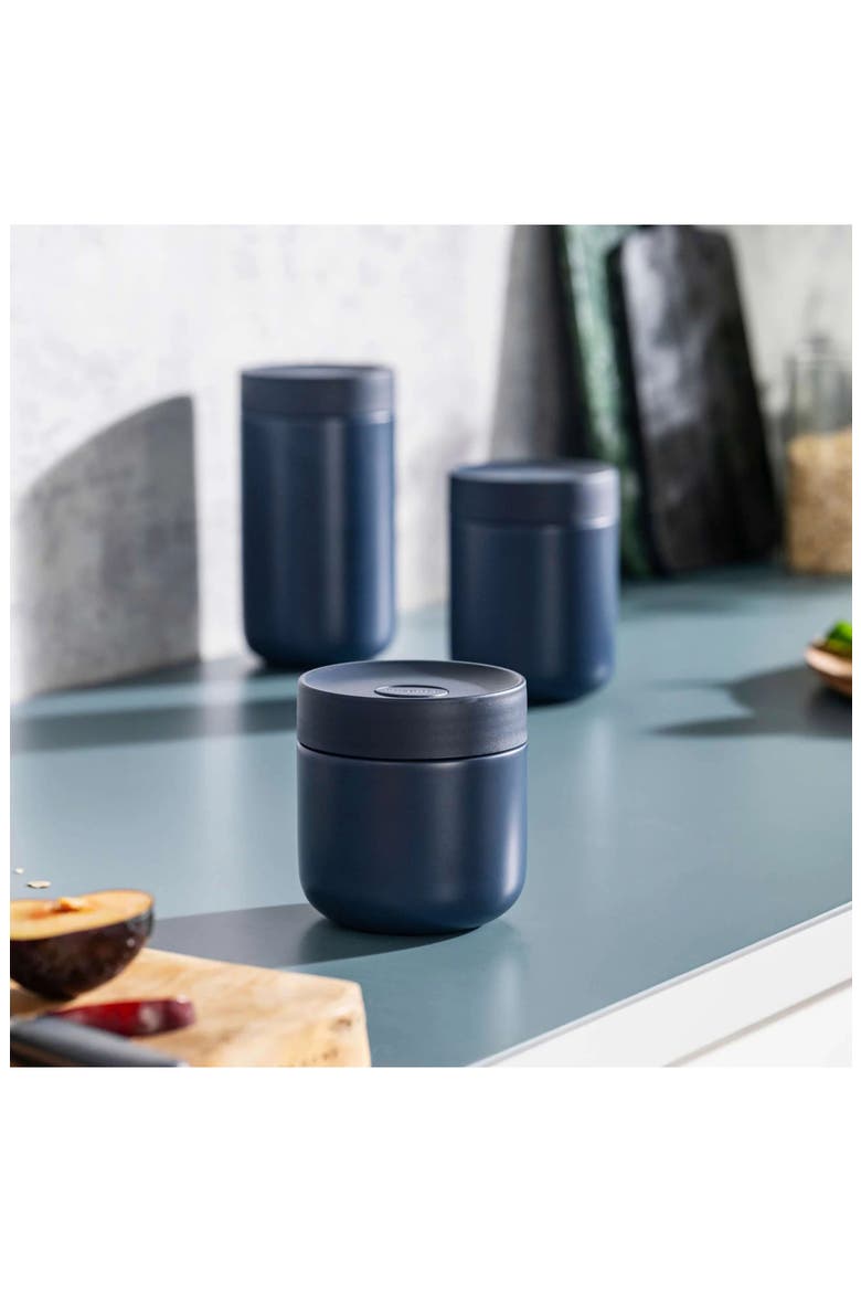 Nommie 3-Piece Stainless Steel Food Container Set, Alternate, color, NAVY
