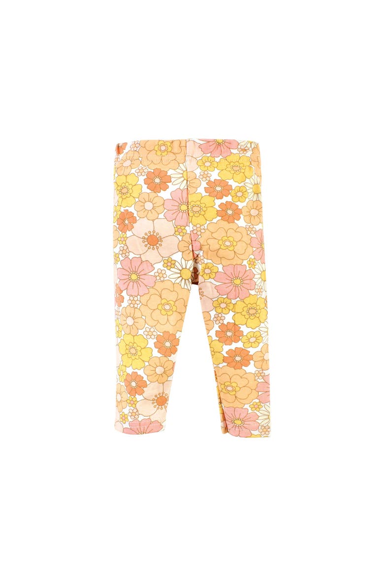 Cotton Bodysuit and Pant Set, Alternate, color, Peace Love Flowers Long