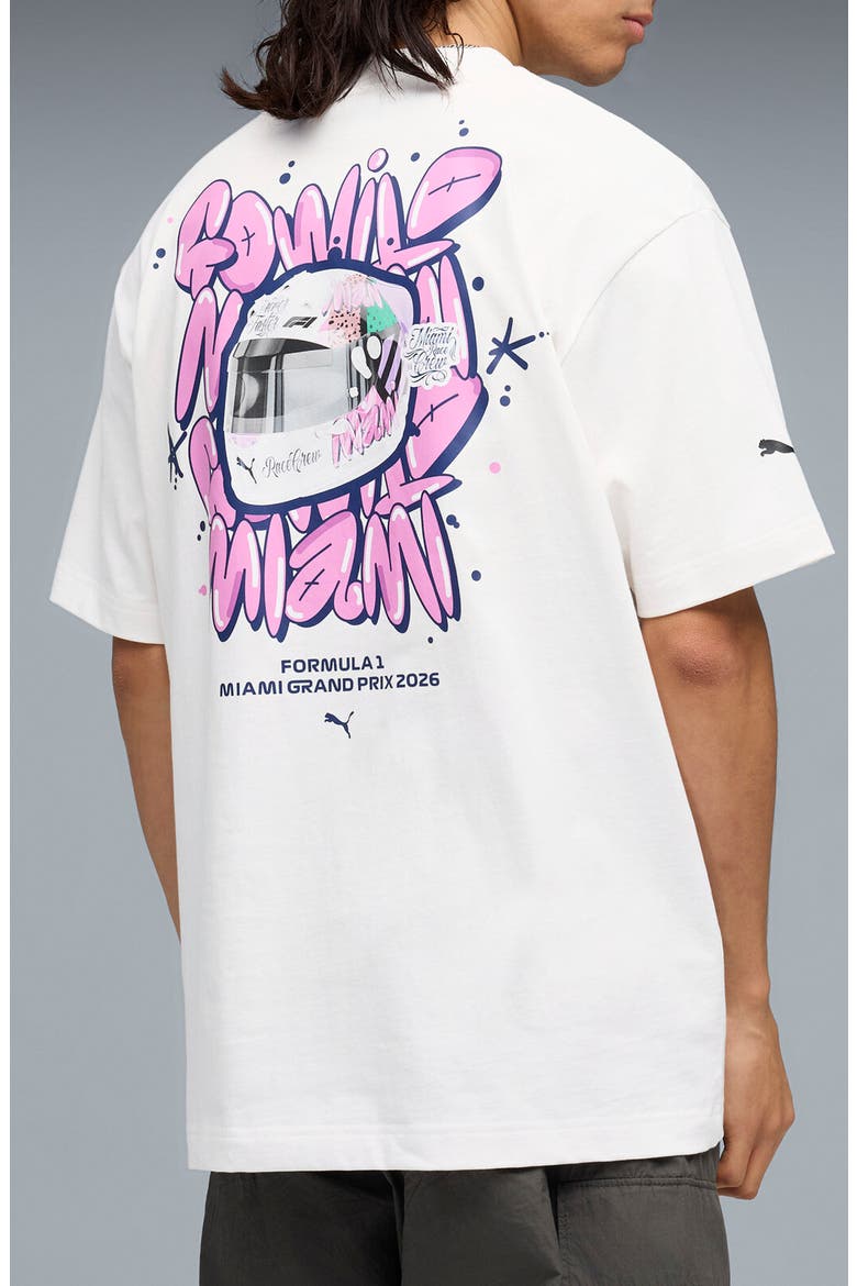 F1 Miami Go Wild Cotton Graphic T-Shirt, Alternate, color, PUMA WHITE