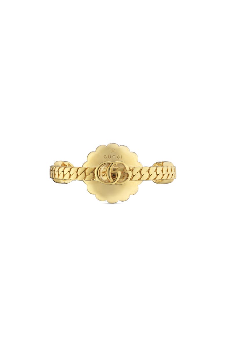 Gucci Gourmette Floral Emblem Ring, Alternate, color, 